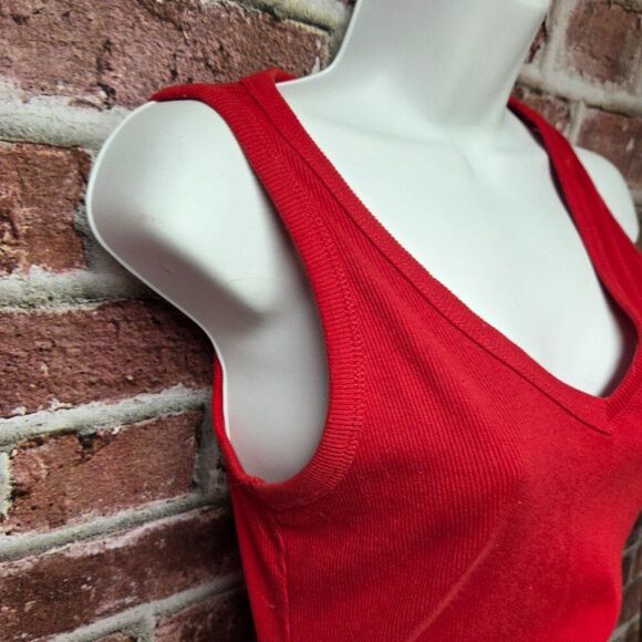 A New Day Ruched Mini Dress | Women’s Small | Red Sleeveless V-Neck - Picture 4 of 7